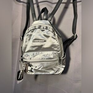 Steve Madden Metallic Gray Backpack